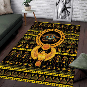 Egyptian God of The Sun Eye of Ra Area Rug