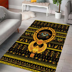 Egyptian God of The Sun Eye of Ra Area Rug