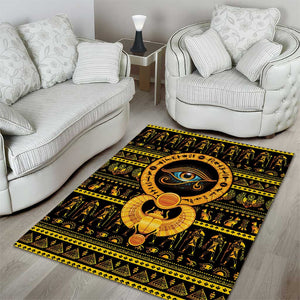 Egyptian God of The Sun Eye of Ra Area Rug