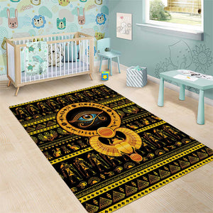 Egyptian God of The Sun Eye of Ra Area Rug