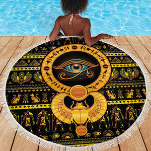 Egyptian God of The Sun Eye of Ra Beach Blanket