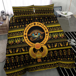 Egyptian God of The Sun Eye of Ra Bedding Set