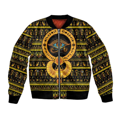 Egyptian God of The Sun Eye of Ra Bomber Jacket