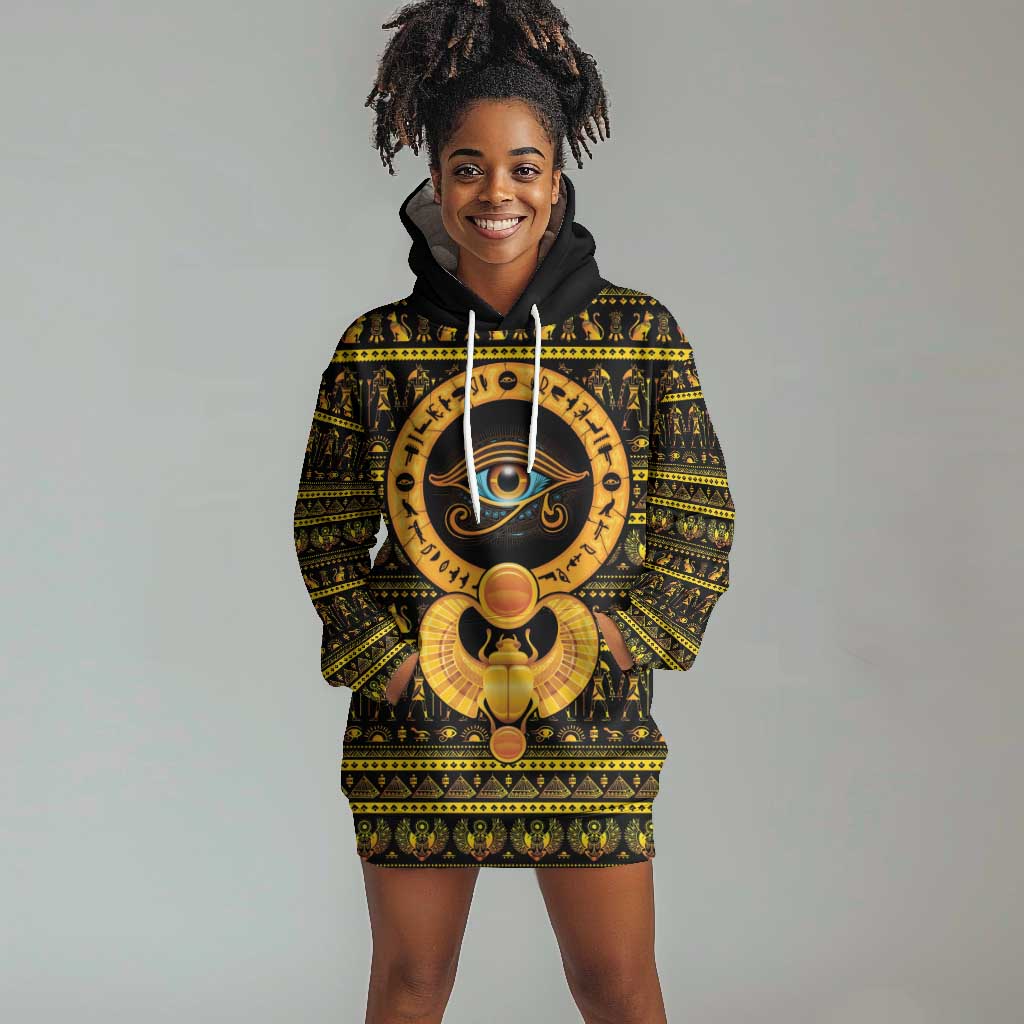 Egyptian God of The Sun Eye of Ra Hoodie Dress