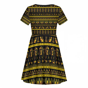 Egyptian God of The Sun Eye of Ra Kid Short Sleeve Dress