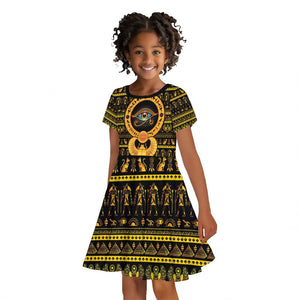 Egyptian God of The Sun Eye of Ra Kid Short Sleeve Dress