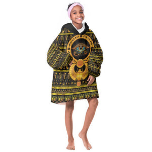 Egyptian God of The Sun Eye of Ra Kid Wearable Blanket Hoodie