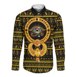 Egyptian God of The Sun Eye of Ra Long Sleeve Button Shirt