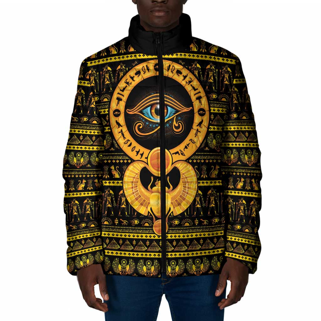 Egyptian God of The Sun Eye of Ra Padded Jacket