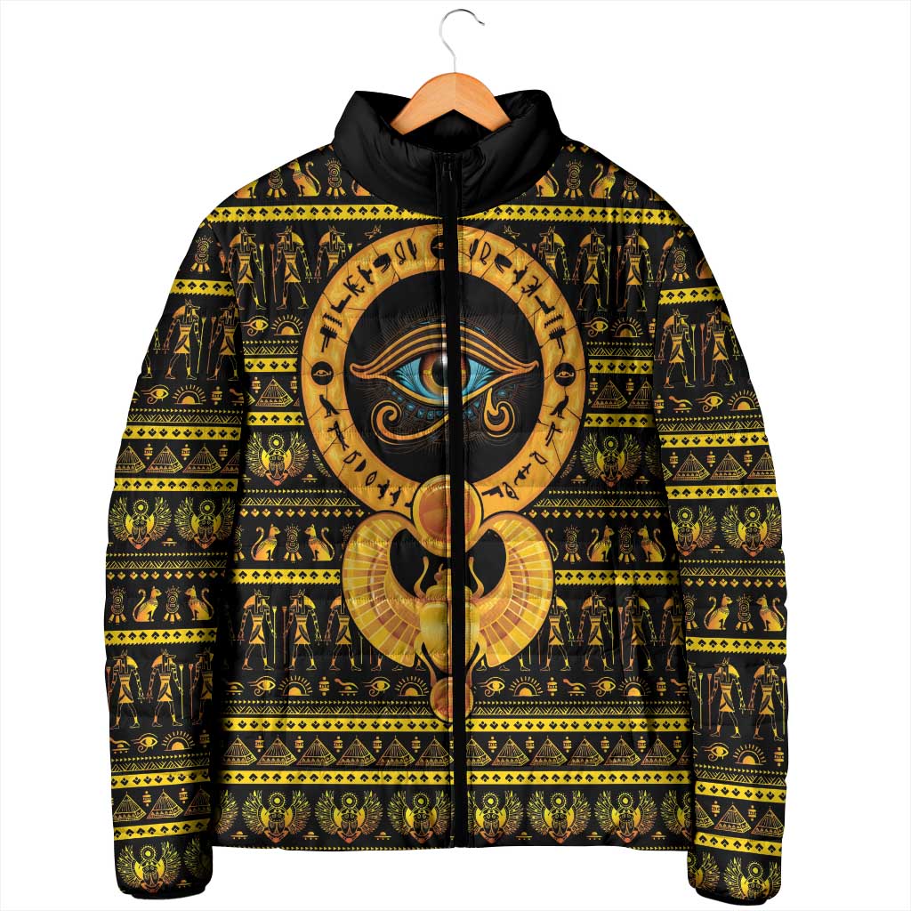 Egyptian God of The Sun Eye of Ra Padded Jacket