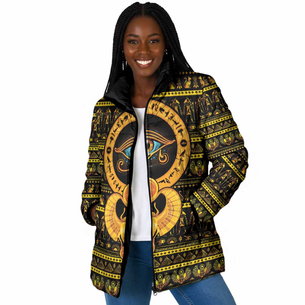 Egyptian God of The Sun Eye of Ra Padded Jacket