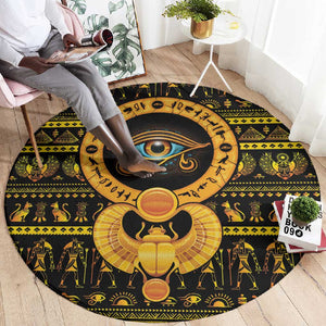 Egyptian God of The Sun Eye of Ra Round Carpet