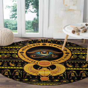 Egyptian God of The Sun Eye of Ra Round Carpet