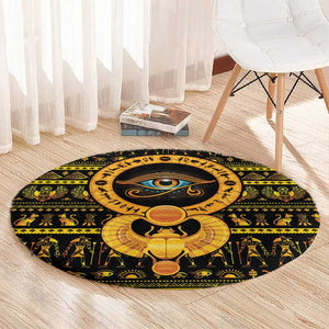 Egyptian God of The Sun Eye of Ra Round Carpet