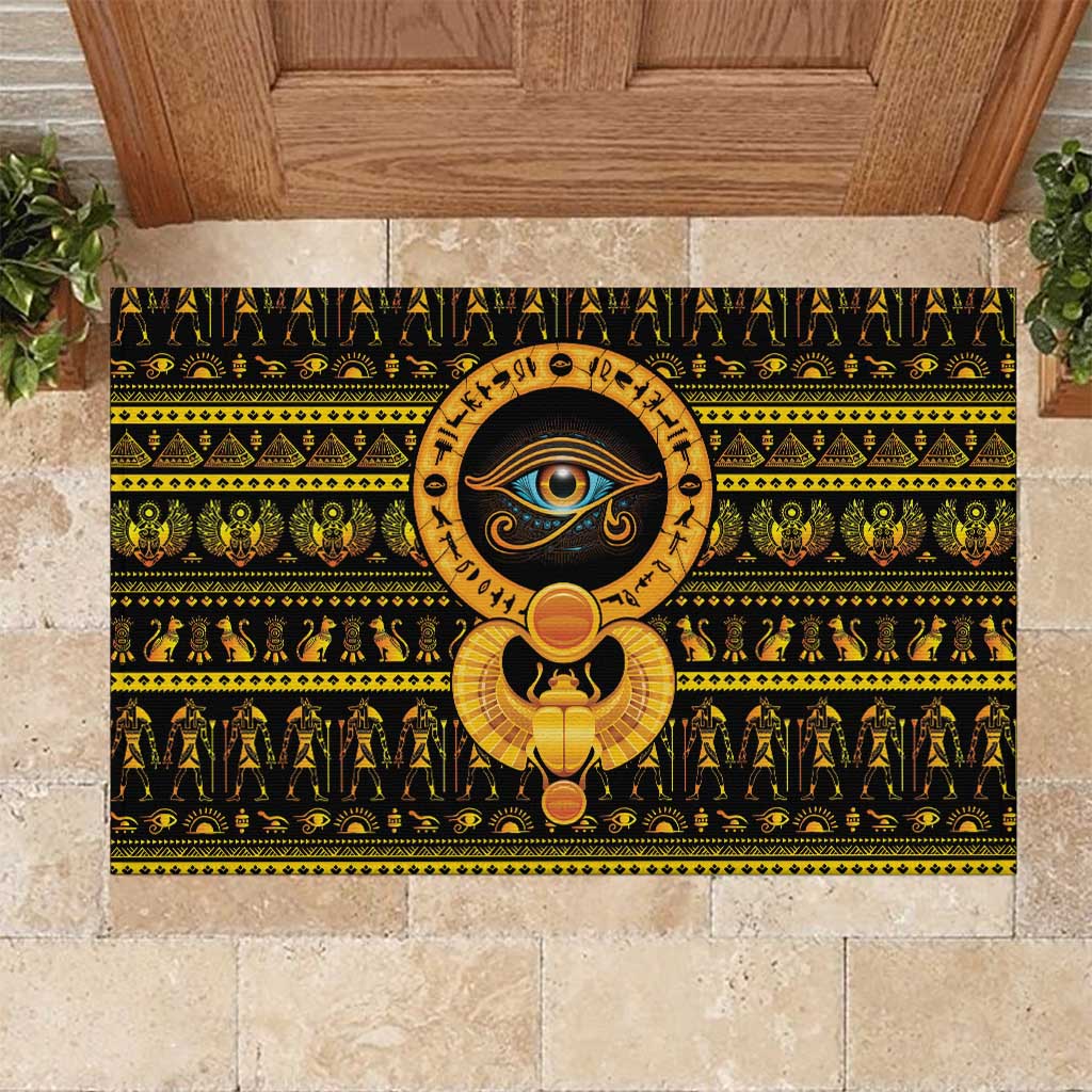 Egyptian God of The Sun Eye of Ra Rubber Doormat