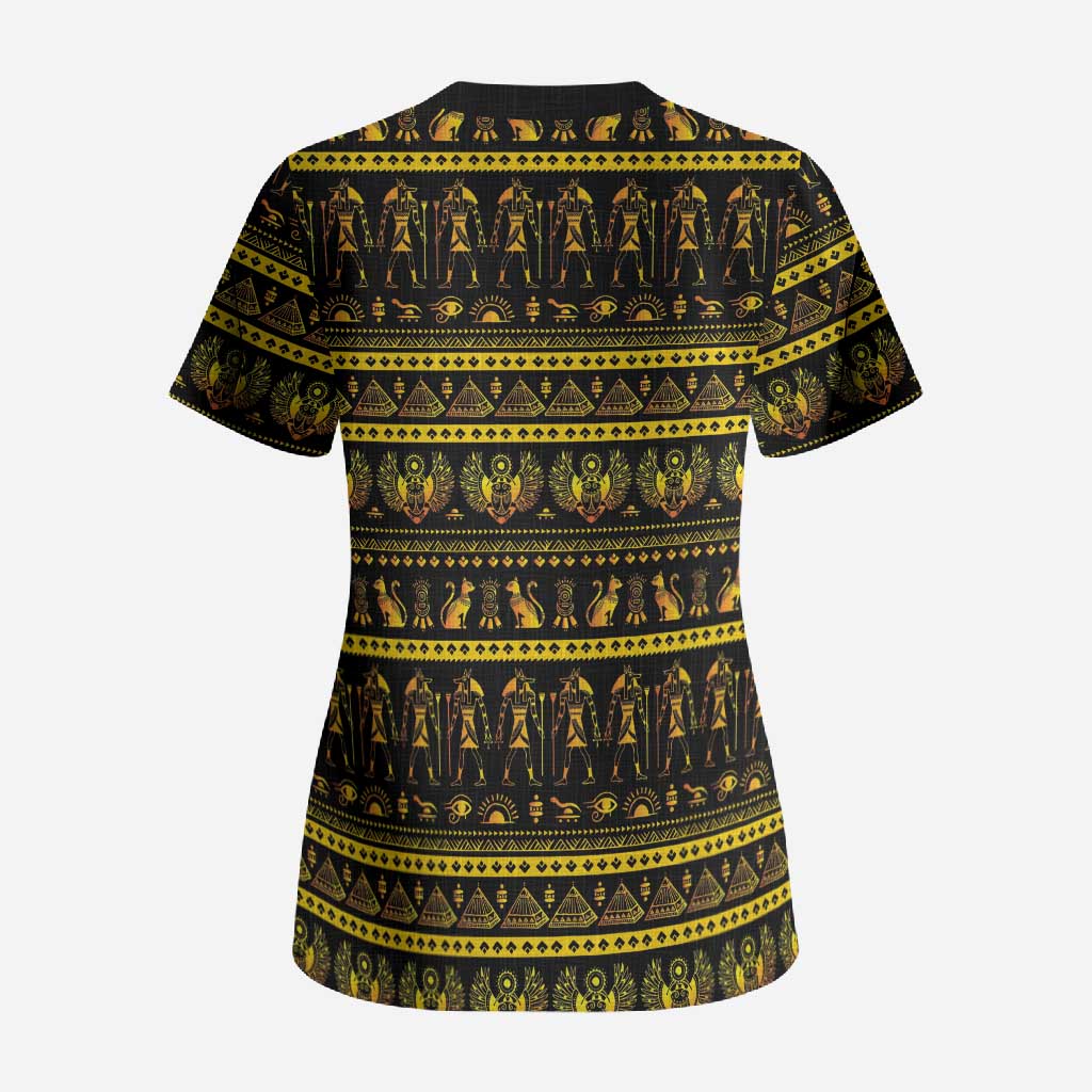 Egyptian God of The Sun Eye of Ra Scrub Top
