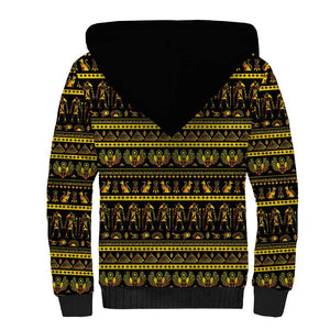 Egyptian God of The Sun Eye of Ra Sherpa Hoodie