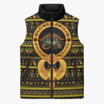 Egyptian God of The Sun Eye of Ra Sleeveless Puffer Jacket