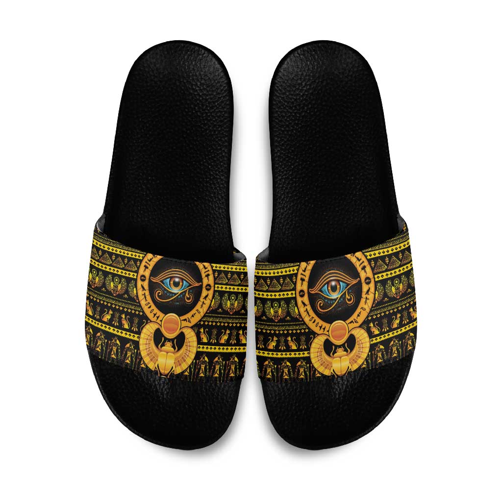 Egyptian God of The Sun Eye of Ra Slide Sandals