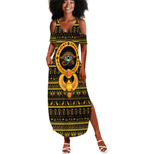 Egyptian God of The Sun Eye of Ra Summer Maxi Dress