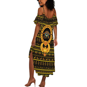 Egyptian God of The Sun Eye of Ra Summer Maxi Dress