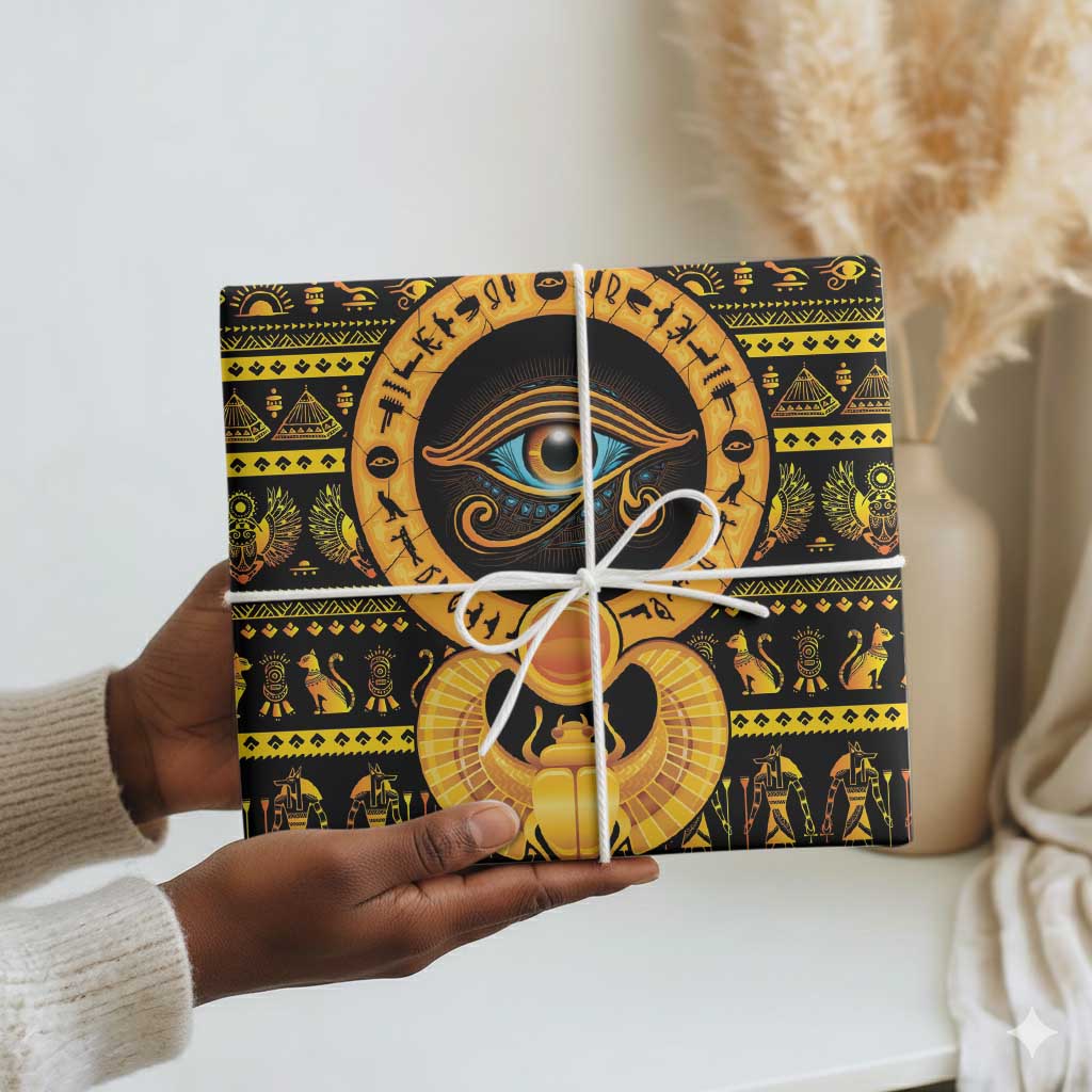 Egyptian God of The Sun Eye of Ra Wrapping Paper - African Pride