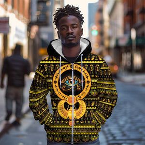 Egyptian God of The Sun Eye of Ra Zip Hoodie