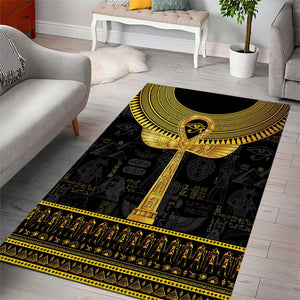 The Ankh Egyptian Hieroglyphs Area Rug