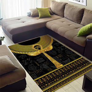 The Ankh Egyptian Hieroglyphs Area Rug