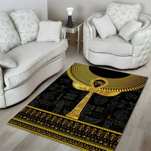 The Ankh Egyptian Hieroglyphs Area Rug