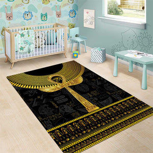 The Ankh Egyptian Hieroglyphs Area Rug