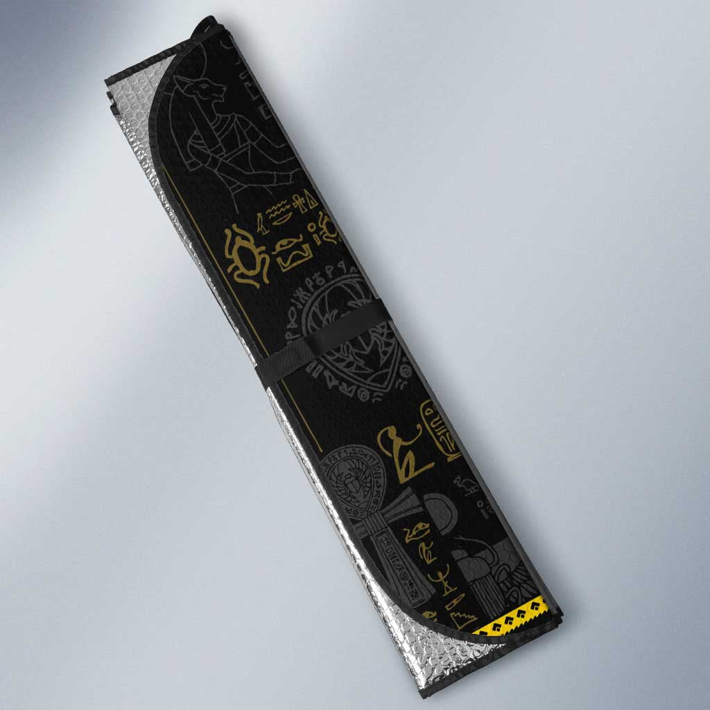 The Ankh Egyptian Hieroglyphs Auto Sun Shade