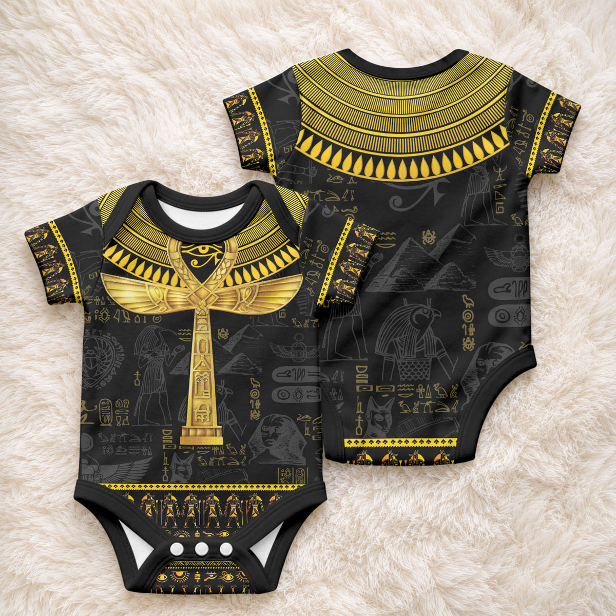 The Ankh Egyptian Hieroglyphs Baby Onesie