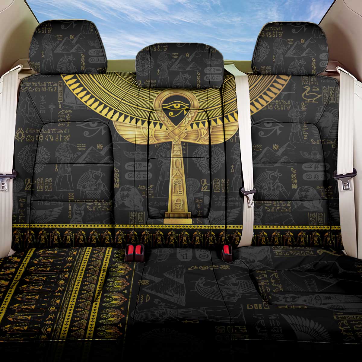 The Ankh Egyptian Hieroglyphs Back Car Seat Cover