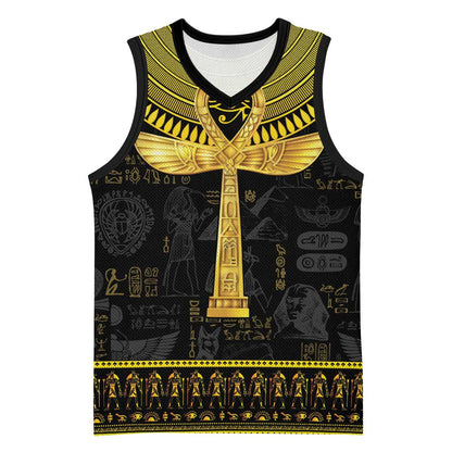 The Ankh Egyptian Hieroglyphs Basketball Jersey LT9