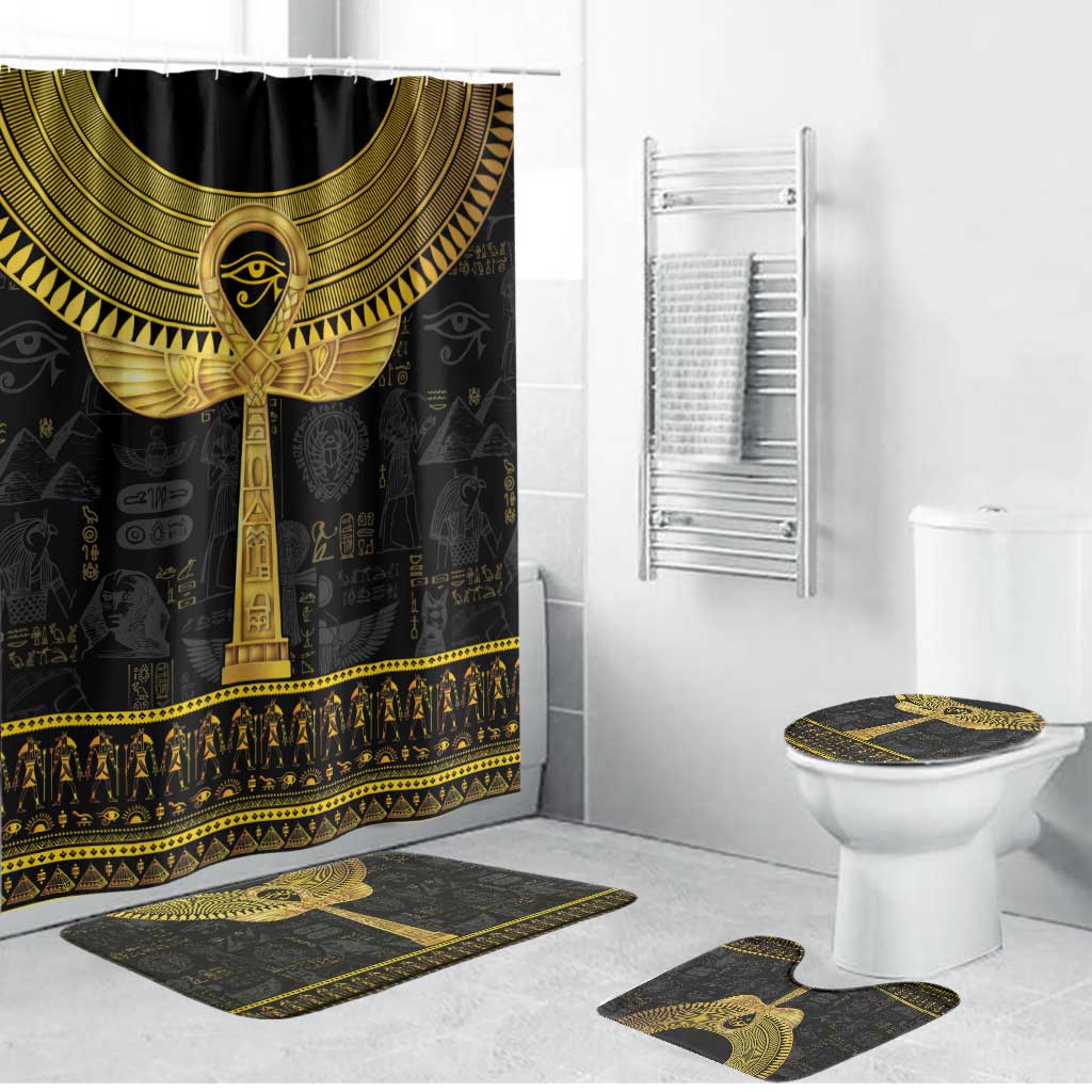 The Ankh Egyptian Hieroglyphs Bathroom Set