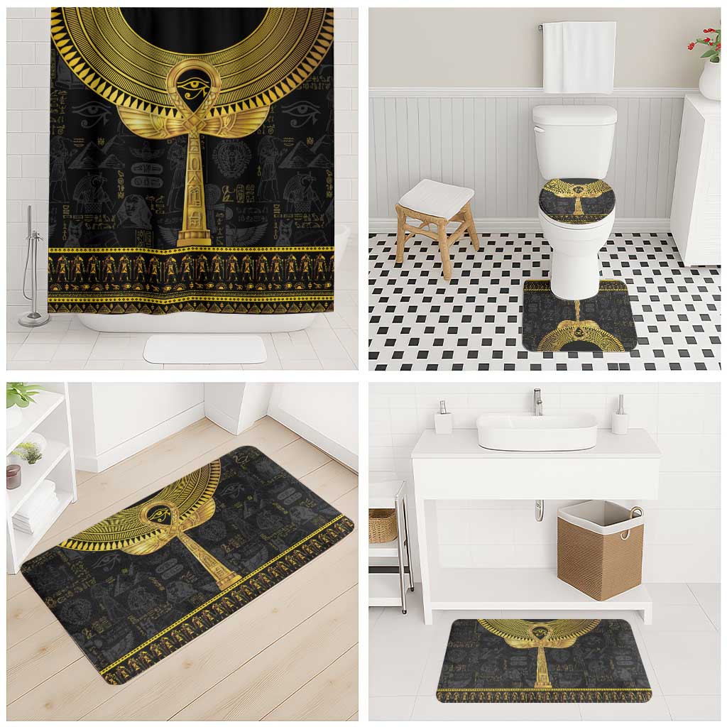 The Ankh Egyptian Hieroglyphs Bathroom Set