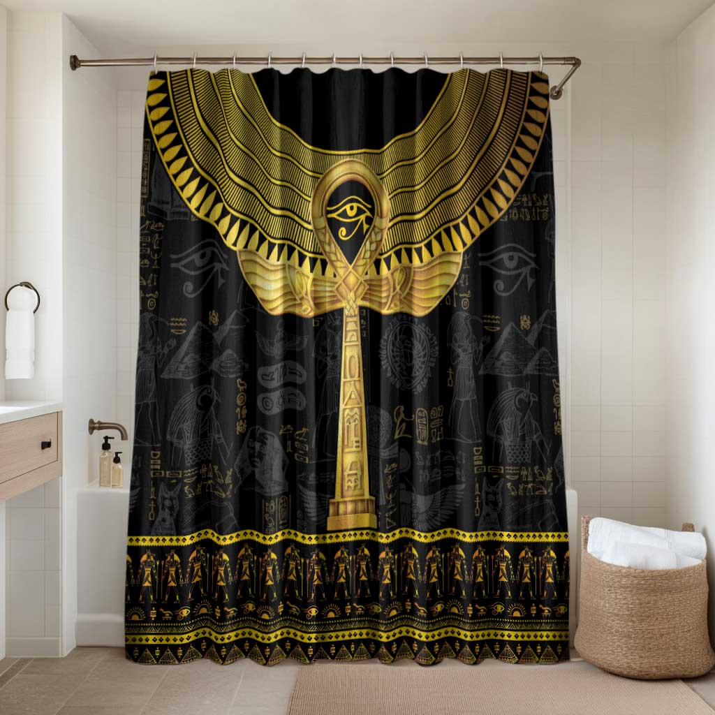 The Ankh Egyptian Hieroglyphs Bathroom Set