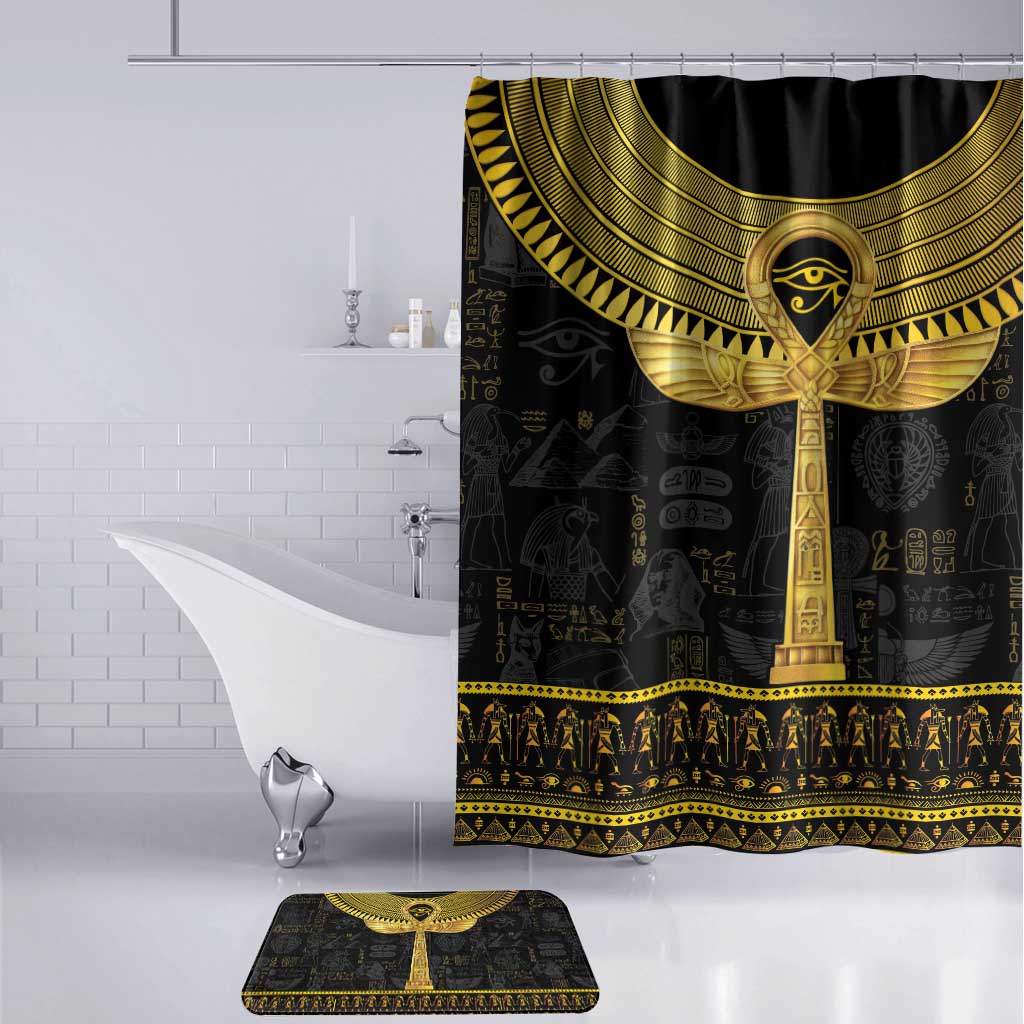 The Ankh Egyptian Hieroglyphs Bathroom Set