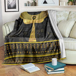 The Ankh Egyptian Hieroglyphs Blanket