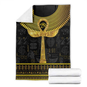 The Ankh Egyptian Hieroglyphs Blanket