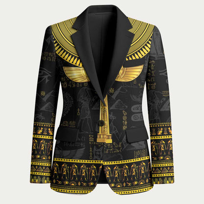 The Ankh Egyptian Hieroglyphs Blazer