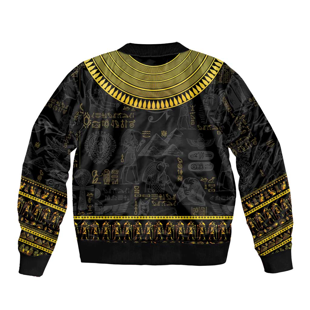 The Ankh Egyptian Hieroglyphs Bomber Jacket
