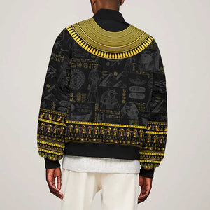 The Ankh Egyptian Hieroglyphs Bomber Jacket