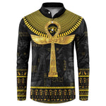The Ankh Egyptian Hieroglyphs Button Sweatshirt