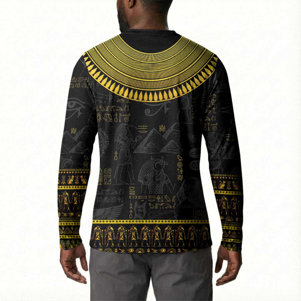 The Ankh Egyptian Hieroglyphs Button Sweatshirt