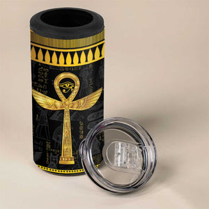 The Ankh Egyptian Hieroglyphs 4 in 1 Can Cooler Tumbler