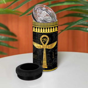 The Ankh Egyptian Hieroglyphs 4 in 1 Can Cooler Tumbler