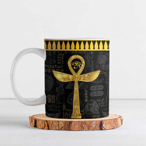 The Ankh Egyptian Hieroglyphs Ceramic Mug
