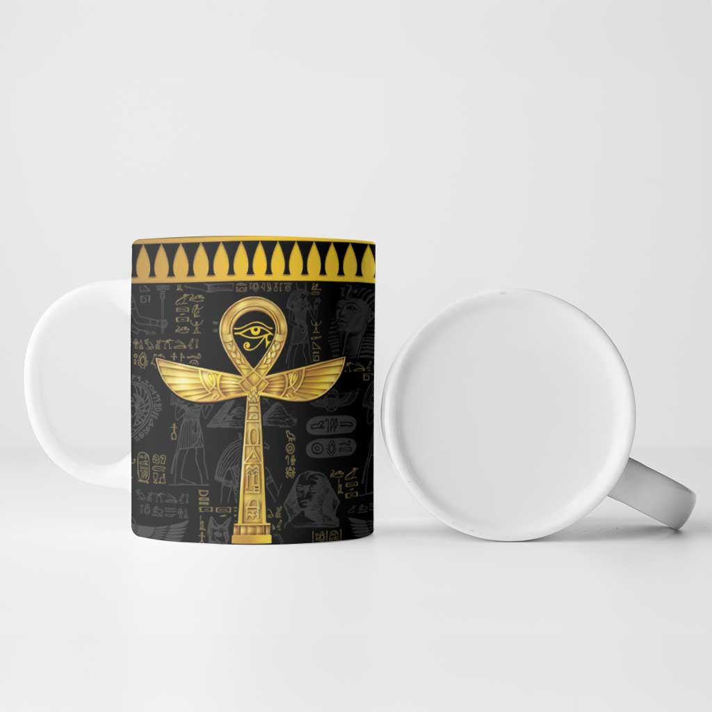 The Ankh Egyptian Hieroglyphs Ceramic Mug